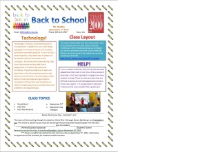 Newsletter Back to School - EME Week 3